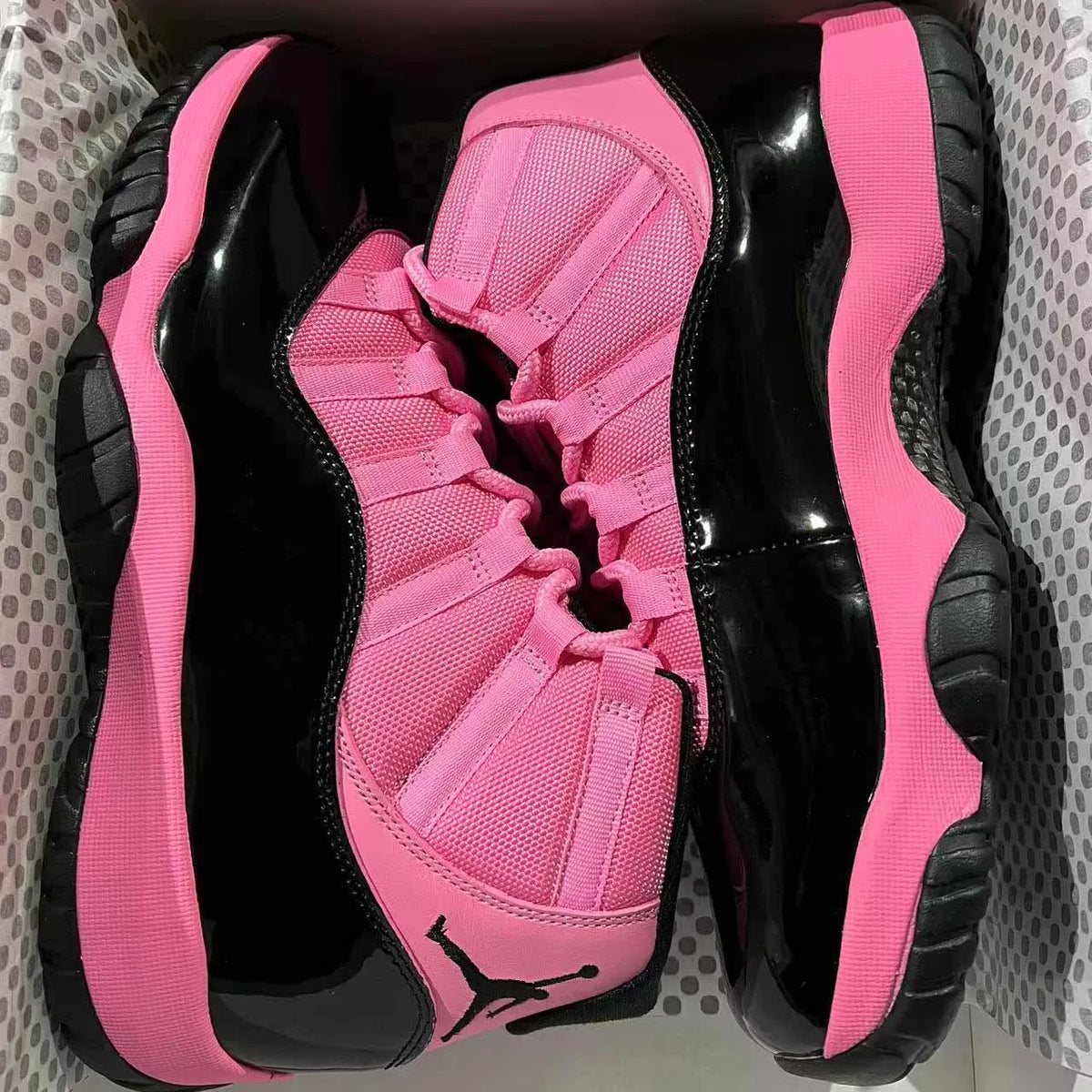 AJ 11 Black Pink Shoes Sneakers - nk0004315 image 3