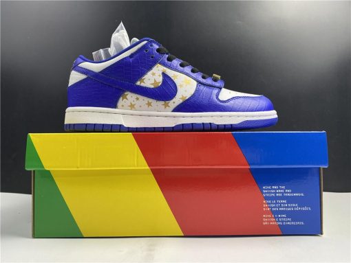 SB Dunk Low White Blue x Supreme Shoes Sneakers - nk0001447 - Image 7