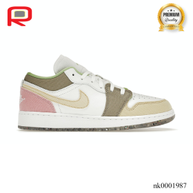 AJ 1 Low Pastel Grind Vivid Green Shoes Sneakers - nk0001987