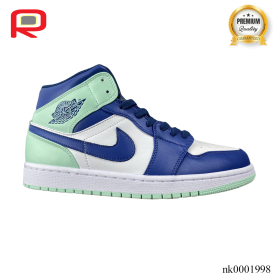 AJ 1 Mid Blue Mint Shoes Sneakers - nk0001998