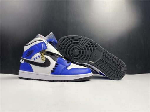 AJ1 Mid SE "Game Royal" White Blue Black Shoes Sneakers - nk0001420 - Image 3