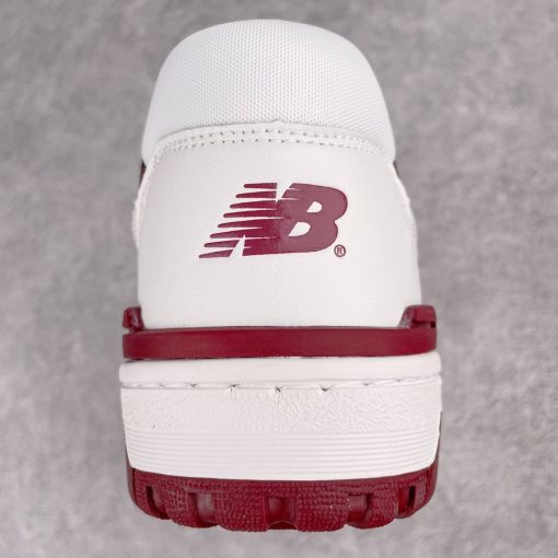 NB 550 Dark Red and White Shoes Sneakers - nbl0000168 - Image 5