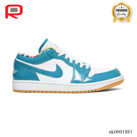 AJ 1 Low SE Barcelona Cyber Teal Shoes Sneakers - nk0001881