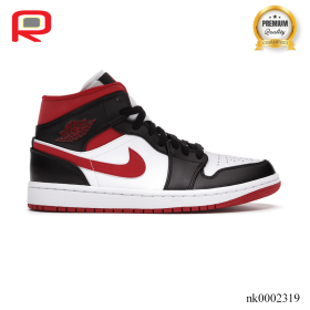 AJ 1 Mid Black Gym Red Shoes Sneakers - nk0002319