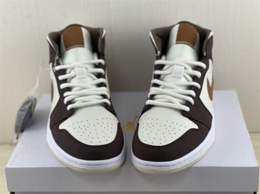 AJ 1 Mid SE Brown Basalt Oatmeal Shoes Sneakers - nk0002023 - Image 6