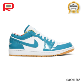 AJ 1 Low SE Barcelona Cyber Teal Shoes Sneakers - nk0001785
