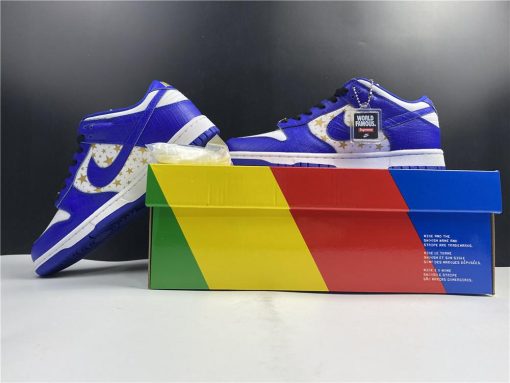 SB Dunk Low White Blue x Supreme Shoes Sneakers - nk0001447 - Image 6