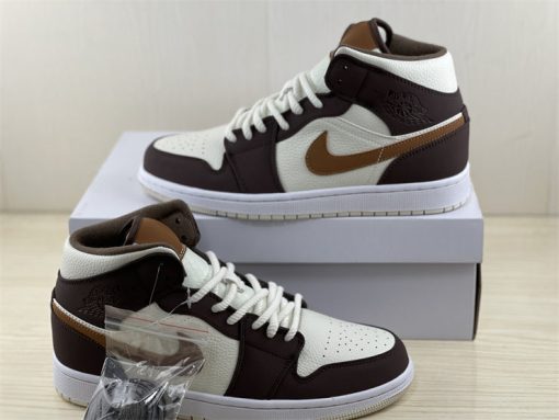 AJ 1 Mid SE Brown Basalt Oatmeal Shoes Sneakers - nk0002023 - Image 8