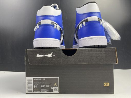 AJ1 Mid SE "Game Royal" White Blue Black Shoes Sneakers - nk0001420 - Image 9