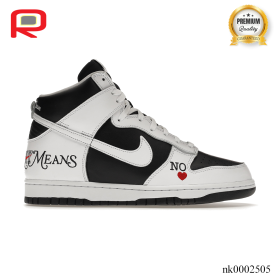 SB Dunk High Supreme By Any Means Black Shoes Sneakers - nk0002505