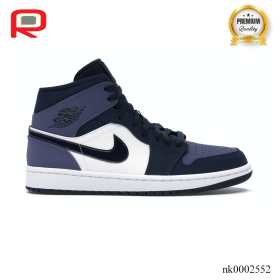 AJ 1 Mid Obsidian Sanded Purple Shoes Sneakers - nk0002552