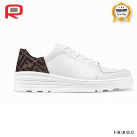 Fendi White Leather Low Shoes Sneakers - f0000002