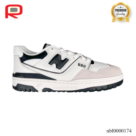 NB 550 White and Black Shoes Sneakers - nbl0000174