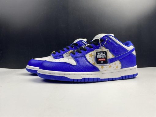 SB Dunk Low White Blue x Supreme Shoes Sneakers - nk0001447 - Image 4