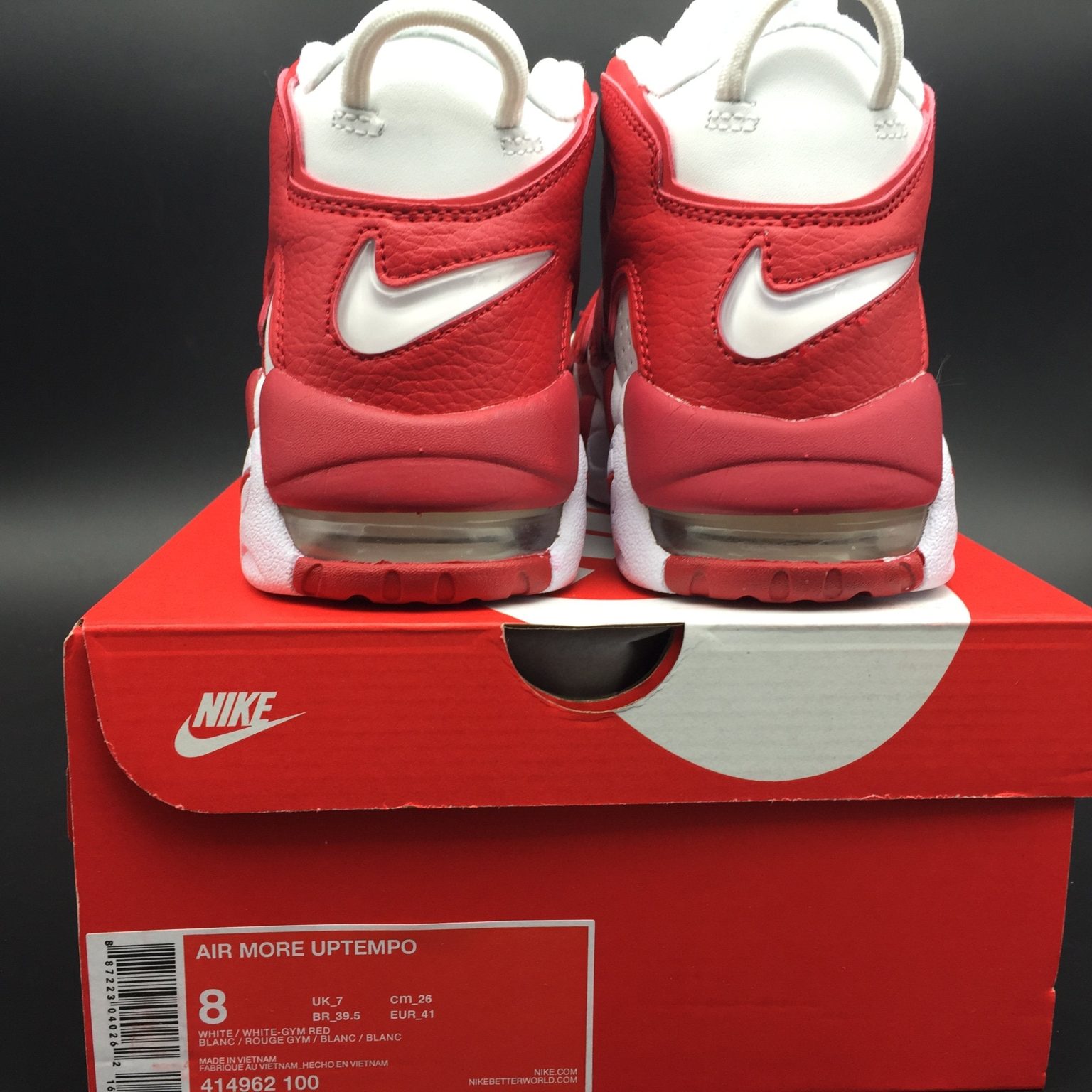 Air More Uptempo Varsity Red Shoes Sneakers - nk0000096-2 - Image 5