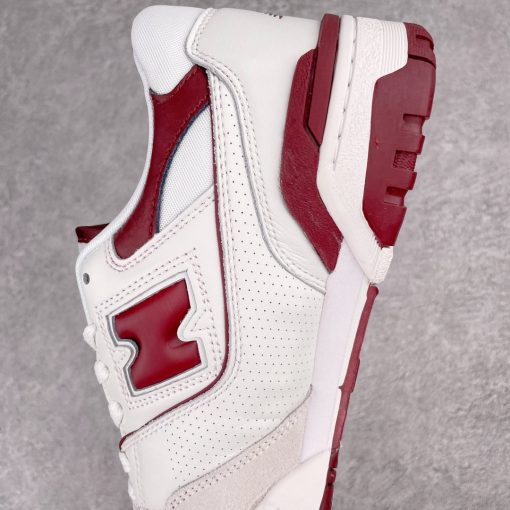 NB 550 Dark Red and White Shoes Sneakers - nbl0000168 - Image 7