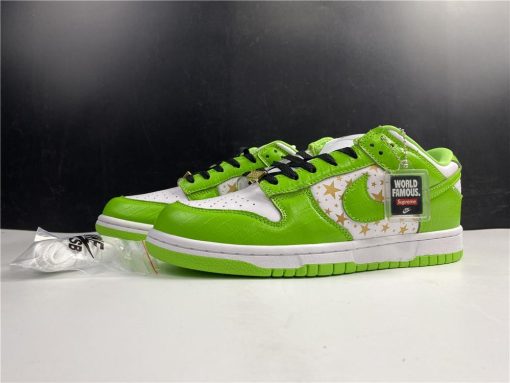 SB Dunk Low White Green x Supreme Shoes Sneakers - nk0001444 - Image 3