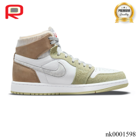 AJ 1 Zoom CMFT Olive Aura Shoes Sneakers - nk0001598