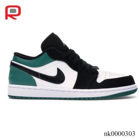 AJ 1 Low White Black Mystic Green Shoes Sneakers - nk0000303