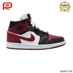 AJ 1 Mid SE Black Dark Beetroot Shoes Sneakers - nk0001348