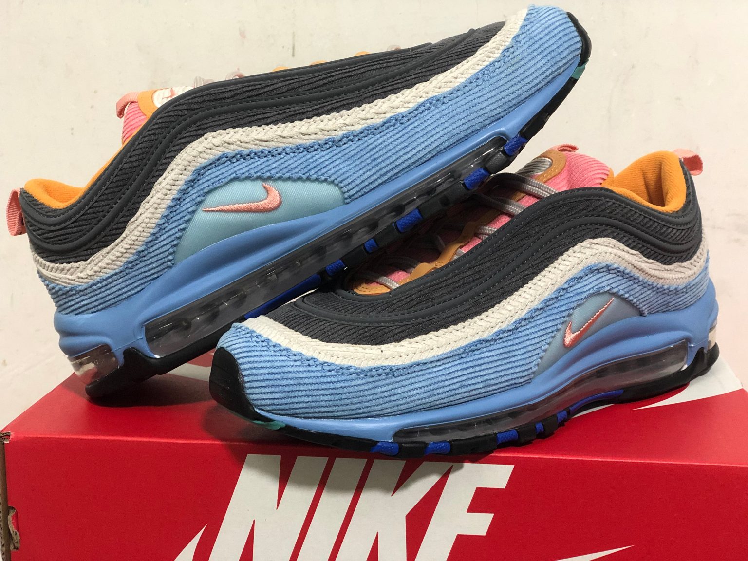 AM 97 Corduroy Light Blue Shoes Sneakers - nk0000333 - Image 3