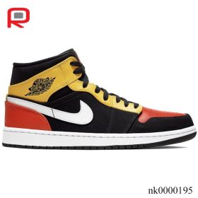 AJ 1 Mid Black Amarillo Orange Shoes Sneakers - nk0000195