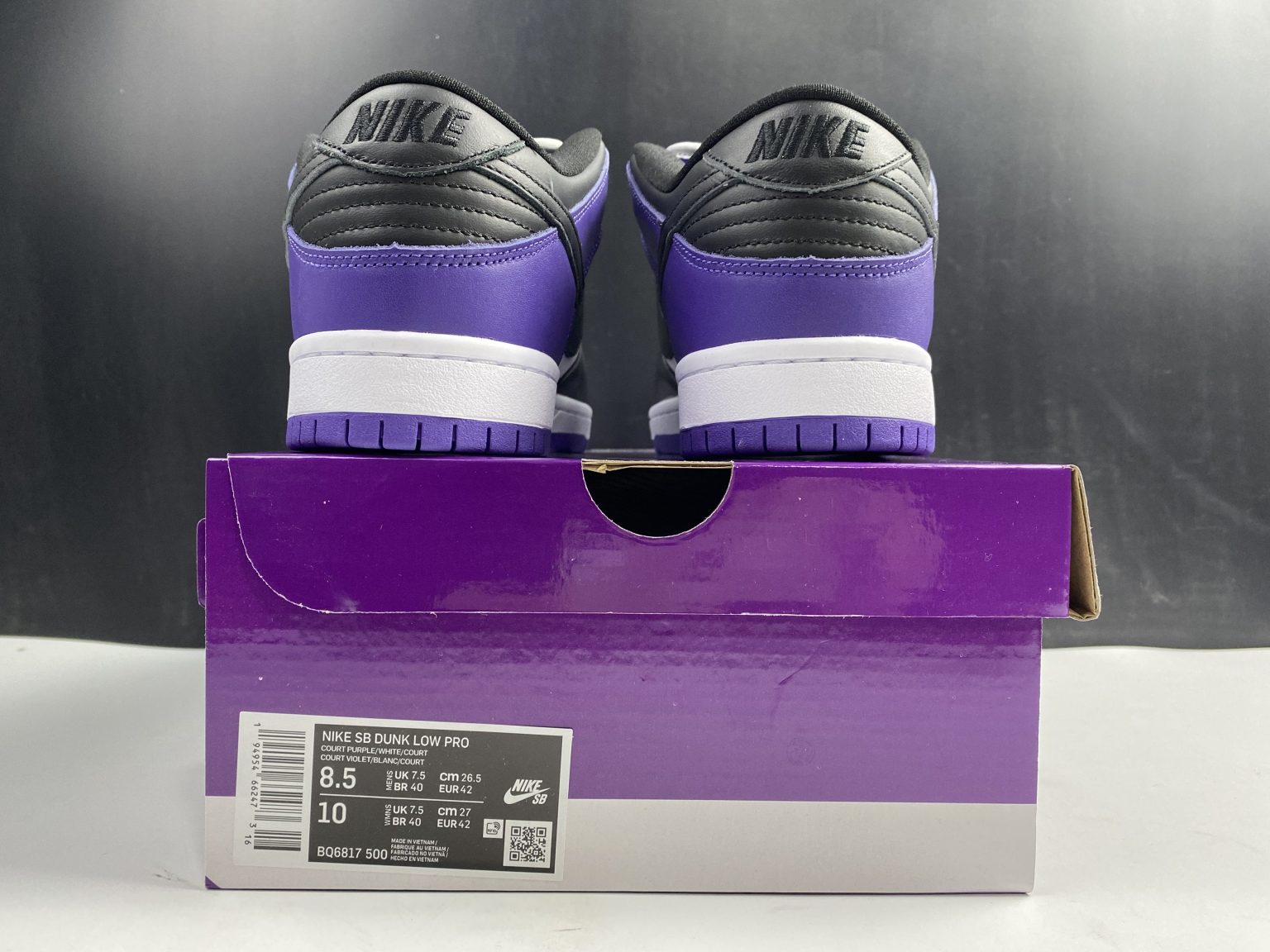 SB Dunk Low Court Purple Shoes Sneakers - nk0001460 - Image 10