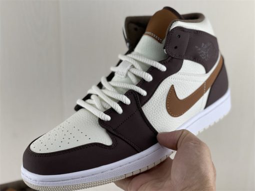 AJ 1 Mid SE Brown Basalt Oatmeal Shoes Sneakers - nk0002023 - Image 5