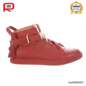 100mm High Top Leather Sneakers In Guts Red Shoes Sneakers - bm0000003