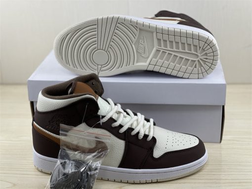 AJ 1 Mid SE Brown Basalt Oatmeal Shoes Sneakers - nk0002023 - Image 9