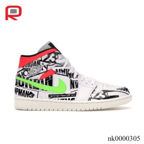 AJ 1 Mid All Over Logos Shoes Sneakers - nk0000305