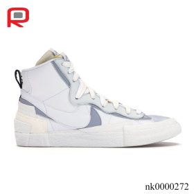 Blazer Mid sacai White Grey Shoes Sneakers - nk0000272