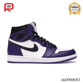 AJ 1 Retro High Court Purple White Shoes Sneakers - nk0000683