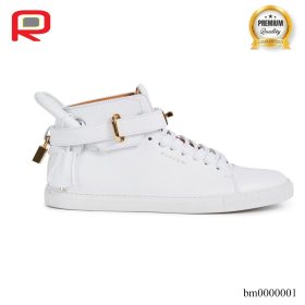 100mm High Top Leather Sneakers In White Shoes Sneakers - bm0000001