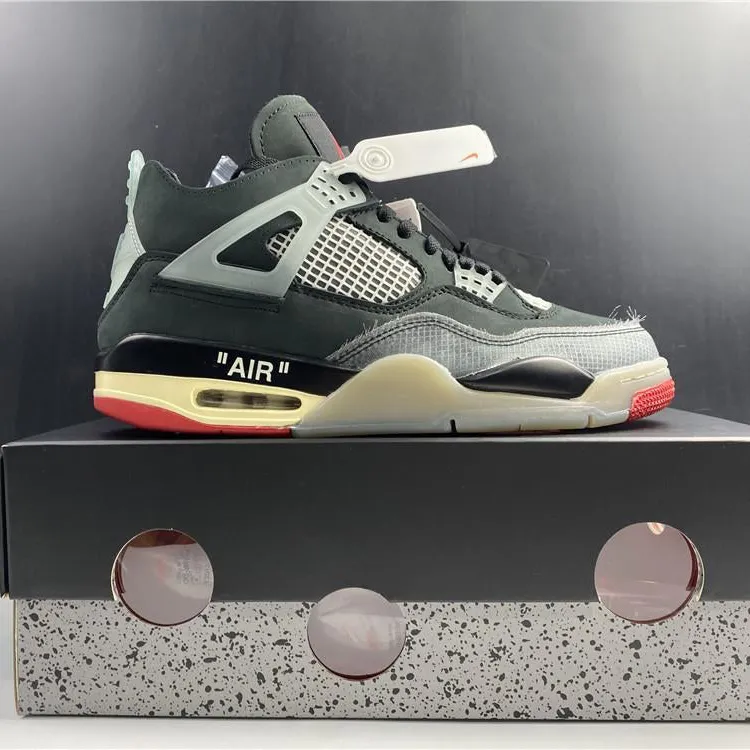 OW x AJ 4 Bred Shoes Sneakers – nk0000829 - Image 8