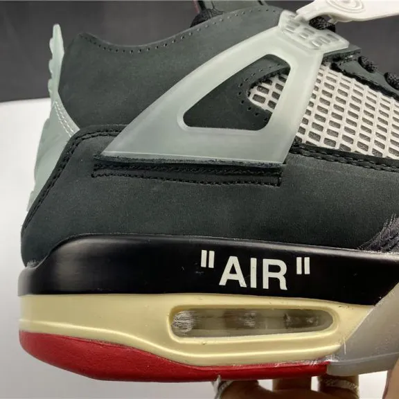 OW x AJ 4 Bred Shoes Sneakers – nk0000829 - Image 20