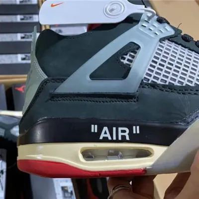 OW x AJ 4 Bred Shoes Sneakers – nk0000829 - Image 11