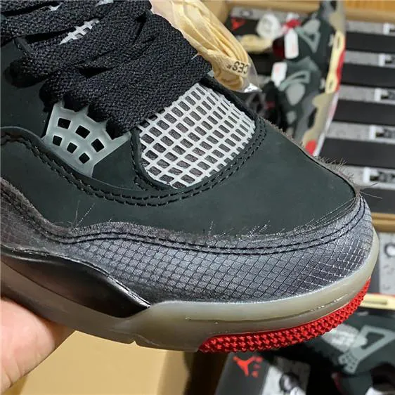 OW x AJ 4 Bred Shoes Sneakers – nk0000829 - Image 14