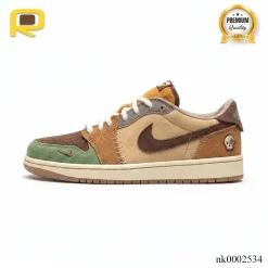 Alternative view of Zion Williamson x AJ 1 Low OG Voodoo Shoes Sneakers – nk0002534