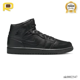 AJ 1 Mid Triple Black Shoes Sneakers – nk0002547