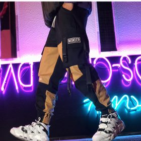 Multi Pockets Stitch Patch Sweat Pants