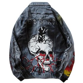"BLOODY SKULL" DENIM JACKETS