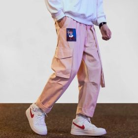 Pink Cargo Pants Hip Hop Joggers