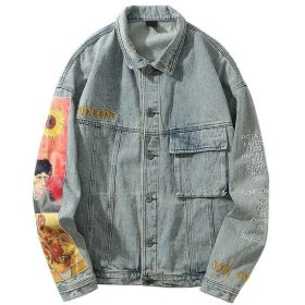 Vincent Van Gogh Embroidery Denim Jacket