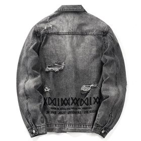 Hip Hop Grey Jeans Jackets