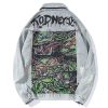 Cartoon Comics Print Cowboy Jacket