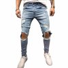 Vintage Color Destroyed Ripped Jeans