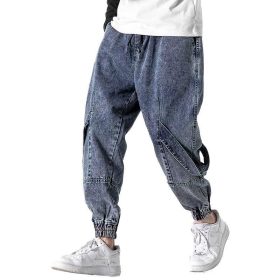 Solid Ribbon Decoration Denim Pants