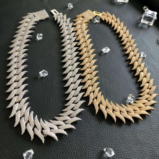 hip hop jewelry 30mm Spiked Cuban chain - Image 9