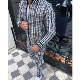 Raches Checked Zipper Tracksuits